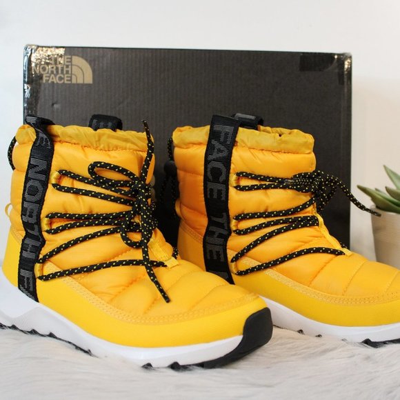 The North Face Shoes - The North Face Women's ThermoBall Lace up Boot - 6 - Summit Gold/TNF Black